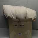 EHEYCIGA Washable Large Dog Bed for Crate 35x23 Inch, Reversible Kennel Pad for Dogs Weight Up to 45 lbs, Plush and Comfy Pet Sleeping Mat, Beige