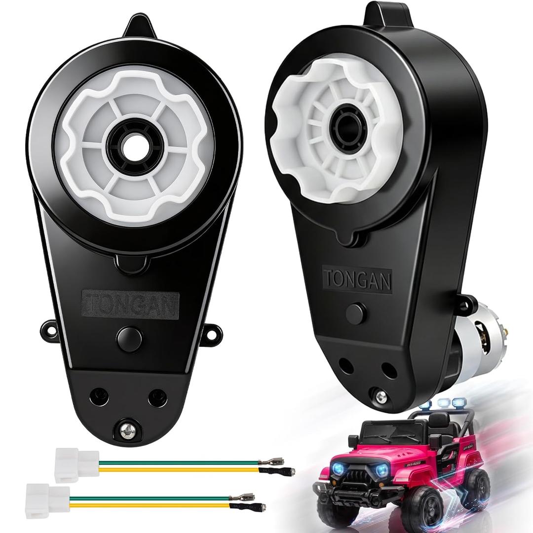 2Pcs 12V RS550 40000RPM Powered Wheels Motor High Speed Kids Ride On Car Gearbox Motor Electric Drive Engine for Kids Ride On Toys Car