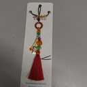 Charm with Tassel (red) and Stones