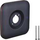 Replacement Escutcheon Plate, Compatible with Moen Genta LX Posi-Temp, for One-Handle Tub and Shower Faucets, Single Metal Square Shower Escutcheon Kit, Oil Rubbed Bronze