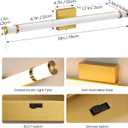 LED Modern Bathroom Light Fixtures Over Mirror - 31 Inch Gold Vanity Lights for Bathroom with Acrylic Shade 19W Dimmable 5CCT Bathroom Sconces Wall Lighting (Built-in Dimmer)