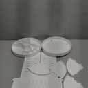 V-HANVER 360 Rotating Makeup Organizer Perfume Organizer White Cosmetic Storage Display Case Large Capacity Acrylic Beauty Holder Adjustable Partition Height for Bedroom Dresser or Bathroom Vanity