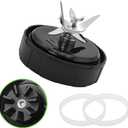 [New Model]SS101 Replacement Blade for Ninja Blender Accessories, 7-Fins Blender Blade Compatible with Nutri Ninja Foodi Power Blender SS150,SS151,SS300,SS350,SS351,CO351B,SS100,SS101,SS101C,SS101TGT