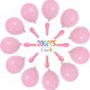 BEISHIDA 200 Pcs 5 Inch Pastel Pink Balloons Small Baby Pink Balloons Mini Light Pink Macaron Party Latex Ballons Round Baloons for Birthday Wedding Bridal Baby Shower Anniversary Party Decorations