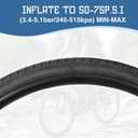 2 Pack 700x38c(40-622) Gravel Bike Tire Road Bike Tire City Bike Tire Strong Grip Compatible Replacement Bicycle Tire for Bicycle Cruiser Bike Black