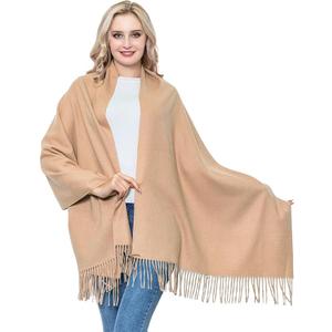 vimate Cashmere Wool Shawl Scarf,Winter Thick Super Soft Pashminas Shawl Wrap Stole (Camel, 28 x 78 inches (70 x 200cm))