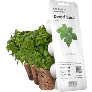 Click and Grow Smart Garden Dwarf Basil Plant Pods, 3-Pack