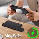 for iPhone 11 6.1" Phone case[Compatible with magsafe][RFID Blocking Leather][Magnetic 2-in-1 Detachable][Back Flip Folio Wallet Cases] Shockproof Men Women Cover for Apple 11 Black