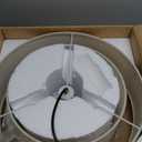 16" Semi Flush Mount Ceiling Light, 3-Light Gold Drum Ceiling Light Fixture with 2-Tier Fabric Linen Shade, Farmhouse Chandelier for Dining Room, Living Room, Bedroom, Kitchen, Hallway, Entryway