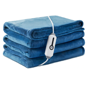 Electric Heated Blanket Full Size 72"×84", Luxurious Breathable Flannel with 4 Heat Settings, 10-Hour Auto Shut-Off & Overheat Protection, for Bed & Couch, Cozy Gift - Lake Blue