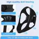 Snoring Chin Strap Comfortable Universal Snoring Devices Adjustable Effective Stop Snoring Sleep Snore Reducing Aid for Women and Men (Black)