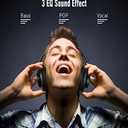 Wireless Headphones Bluetooth, Bluetooth Headphones, 70H Playtime Headphone Wireless Bluetooth 5.1 with with Mic & 3EQ Modes, Over Ear Headphones HiFi Stereo for Home Traver Work(NO ANC) (Matte Black)