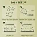 ZonLi Japanese Floor Futon Mattress Twin Size 75"x 39", 100% Cotton Cover 2.5'' Thicken Tatami Mattress, Foldable Sleeping Pad, Portable Dormitory Tatami Mat, Roll Up Floor Lounger Bed for Adult (Cinnamon)