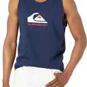 Quiksilver Men's Mw Logo Sleeveless Tank Top Tee Shirt (Large, Navy Blazer)