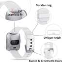 Wepro Band Compatible with Fitbit Versa 2 Bands for Women Men, Soft Band Compatible with Fitbit Versa Bands, Sport Waterproof Breathable Replacement Wristbands Strap for Versa Lite, Small, White