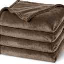 PHF Ultra Soft Fleece Blanket King Size, No Shed No Pilling Luxury Plush Cozy 300GSM Lightweight Blanket for Bed, Couch, Chair, Sofa Suitable for All Season, 108" x 90", Cocoa Brown