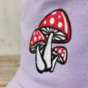 Mushroom Embroidered Bucket Hat for Women Men Girl, Light Purple Summer Travel Unisex Embroidery Beach Sun Hat Outdoor Fisherman Cap (Purple)