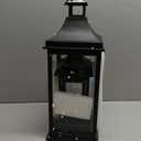 JHY DESIGN Set of 2 13''&19.5''Tall Outdoor Candle Lanterns Vintage Hanging Tower Lantern Metal Candle Holder for Garden Living Room Indoor Outdoor Parties Weddings Balcony(Black)