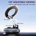 NOVEA Car Phone Holder, Magnetic Phone Holder for Car with Vacuum Suction Cup, 720° Adjustable Phone Mount for Car Dashboard, Windshield, Mirror, Compatible with iPhone & Android, MagSafe Car Mount