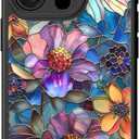 DEENAKIN for iPhone 15 Pro Case Cute,Aesthetic Floral Hard Shell Cover | Compatible with Magsafe,Trendy Unique Cool Retro Western Coquette Protective Slim Phone Cover for Women Girls