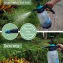 0.5 Gallon Garden Pump Sprayer, Hand Held Garden Sprayer, Water Spray Unit with Adjustable Nozzle and Extra Extended Spray