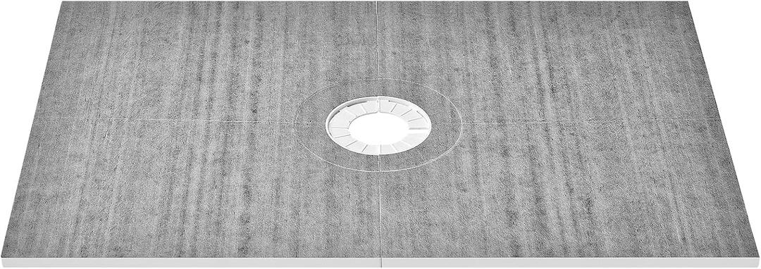 VEVOR Shower Curb Kit, 48"x72" Shower Pan Kit with 6.3" Central Drain, Lightweight EPS Shower Installation Kits with 2 Waterproof Cloths, Shower Pan Slope Sticks Fit for Bathroom