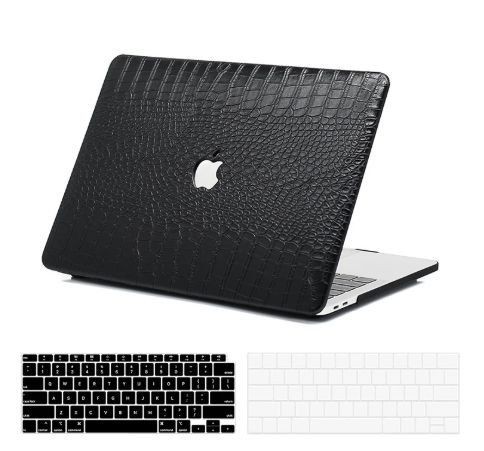 Coal Black Crocodile Pattern MacBook Hard Protective Case For Macbook 12x8.5"