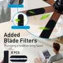 72 Inch Black Smart Ceiling Fan with Light and WIFI Alexa APP Controls