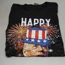 Joe Biden Happy Easter For Funny 4th Of July T-Shirt for Women Men (Black, XL)