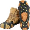 ICETRAX Pro Tungsten Grip Winter Ice Cleats for Shoes and Boots - Snow and Ice Grips, StayON Toe, Reflective Heel (S/M (Men: 5-9 / Women: 6.5-10.5))