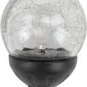 Solar Powered Glass Ball + Accessories- for Solar Wind Spinner Replacement Color Solar Light Parts, 80mm