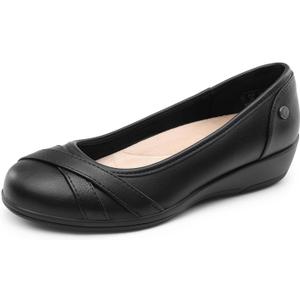DREAM PAIRS Women's Ballet Flats Business Office Work Dress Shoes Comfortable Dressy Flats for Women (10, Black)