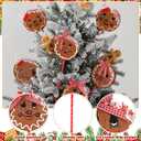 6pcs Gingerbread Man Christmas Trees Picks Ornaments Gingerbread Cookie Christmas Sticks Xmas Tree Decorations for Xmas Tree Top Winter Home Office Party Vase Decor
