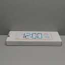 JALL 15.98 inch Large Digital Wall Clock, RGB Lights with Remote Control, Dual Alarms with Big LED Display, Auto DST, C / F Temperature for Classroom, Birthday Gift, Senior