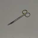Goldman Fox Curved  Dental Surgical Scissor for Suture and Tissue Cutting Oral Surgery  Stainless Steel with One Serrated Gold Handle  Autoclavable C-0631