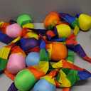 Leyndo 12 Pcs Throw and Catch Balls with Rainbow Tail, Soft Sports Play Comet Balls Playground Toys Bulk for Kids Adults Games and Activities Fun Throwing School (Classic, 35.43 Inches)