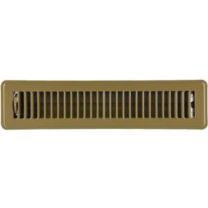 Hartford Ventilation Brown Floor Register Vent for 2" x 14" Vent Openings (Item Dimensions 15.5" x 3 3/4") - Heavy Duty Steel for Walk On Use - Premium Finish - Easy Adjust Air Supply Lever