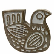 IBA Indianbeautifulart Textile Printing Block Bird Hand Carved Wooden Stamp Wood Block Printing Textile Stamps for Fabric/Pottery Blocks- 6 Inch