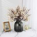 JAKY-Global Babys Breath Fabric Cloth Artificial Flowers 6 Bundle European Fake Silk Plants Decor Wedding Party Decoration Bouquets Real Touch DIY Home Garden (Champagne)