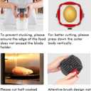 French Fry Cutter, Professional Home Style Onion Chopper, Vegetable Chopper Dicer Manual, Easy to Clean, Ultra Sharp Blades Thick-Strip Fry Cutter Apple Slicer and Corer, 3 Blades