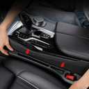 Car Seat Gap Filler, Car Seat Crevice Blocker Stop Things from Dropping, Universal Fit Soft Foam Car Seat Gap Plug to Fill for SUV Truck Sedan (Black)