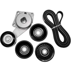 Serpentine Belt Drive Component Kit with Belt Tensioner & Idler Pulleys, Fit Ford Expedition 2009-2014, Explorer 2006-2010, F-150/F-250/F-350 2005-2006, Lincoln Navigator 2010-2014, Replaces 90K38274A