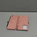 Defencase Compatible with iPhone 14 Pro Max Case Wallet with RFID Blocking Card Holder for Women Men, PU Leather Magnetic Snap Flip Zipper Strap Wallet Phone Case Fit for iPhone 14 Pro Max, Rose Pink