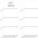 Magnetic Blank Label, 40 PCS Dry Erase Reusable Name Tag Stickers White Reusable Magnets for Whiteboards Locker Fridge School Office Home (Each Measures 3" x 5")