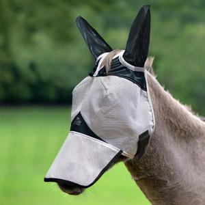 Harrison Howard Mule Donkey Fly Mask Full Face Protection with Nose Cover (Small Horse, Black) Harrison Howard Mule Donkey Fly Mask Full Face Protection with Nose Cover (Small Horse, Black)