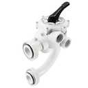 261173 1-1/2" Multiport Valve Replacement for Pentair Quad D.E. and Sand Filters(Right Side), 1.5 inch Threaded Ports 6 Positions Side Mound Backwash Valve, Durable PVC Easy Install