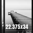 LaVie Home 22.375x34 Picture Frame 2 pack, Display Pictures 22.375 x 34 Puzzle Frame, 22.375x34 Black Photo Frame with HD Plexiglass, Display Frame for Vertical or Horizontal, Classic Collection