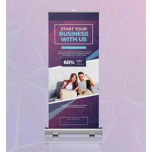 33x81 Inch Retractable Banner Stand Only  Promotion for Trade Shows & Events  Easy to Set Up & Portable Includes Oxford Travel Bag