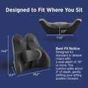 Lumbar Support Pillow for Office Chair - Lower Back Pain Relief Cushion with Adjustable SpineAlign Bolster, Memory Foam Pillow for Car, Couch, Gaming Seats - Dual Straps, Dark Grey