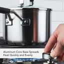 KitchenAid Stainless Steel Cookware/Pots and Pans Set, 10 Piece, Brushed Stainless Steel